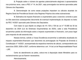 CONTACS INFORMA: Comissão de Finanças da Câmara cobra Ministério da Previdência sobre impacto da PEC 14/2021