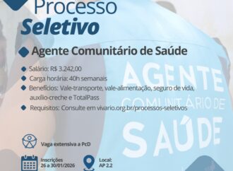 Abertas vagas para Agentes Comunitários de Saúde para moradores da Grande Tijuca
