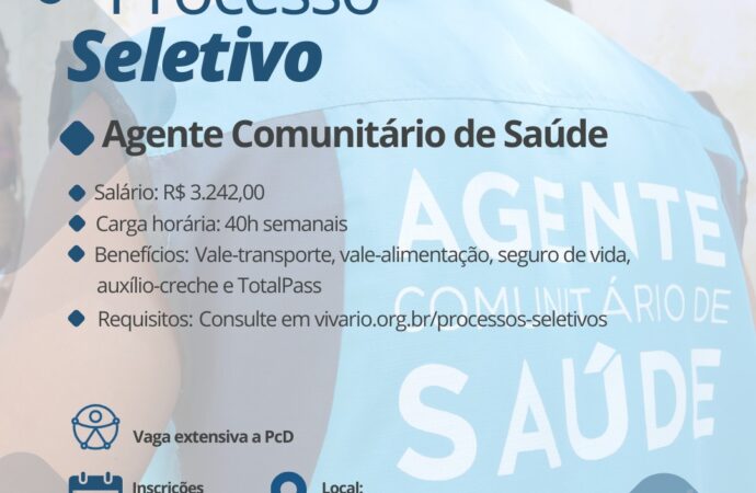 Abertas vagas para Agentes Comunitários de Saúde para moradores da Grande Tijuca