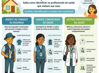 Saúde de Curitiba orienta moradores a conferir identificação de agentes em visitas domiciliares
