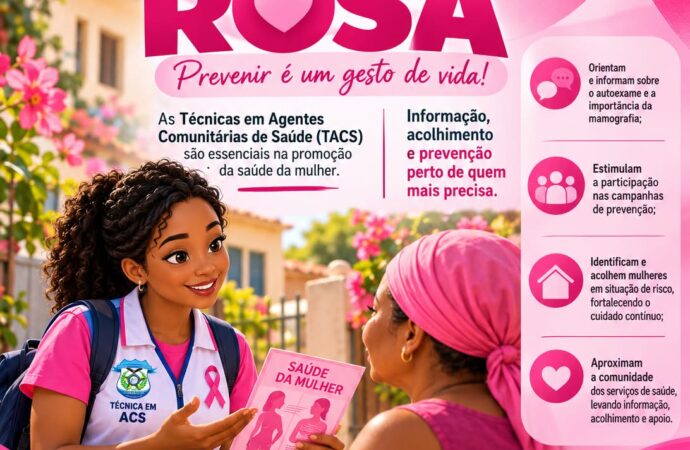 OUTUBRO ROSA TACS fortalecem a prevenção e o cuidado com a saúde da mulher